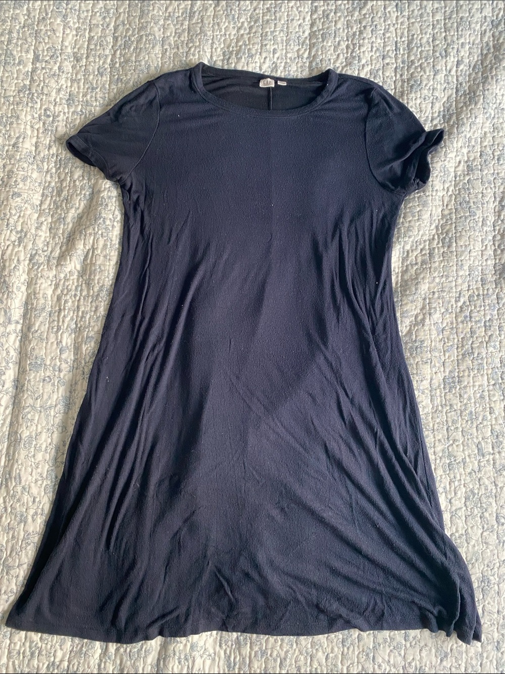Navy Short Sleeve Sun Dress
